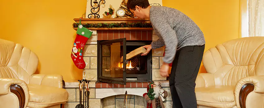 Rusted Metal Fireplace Restoration in Dubuque, Iowa